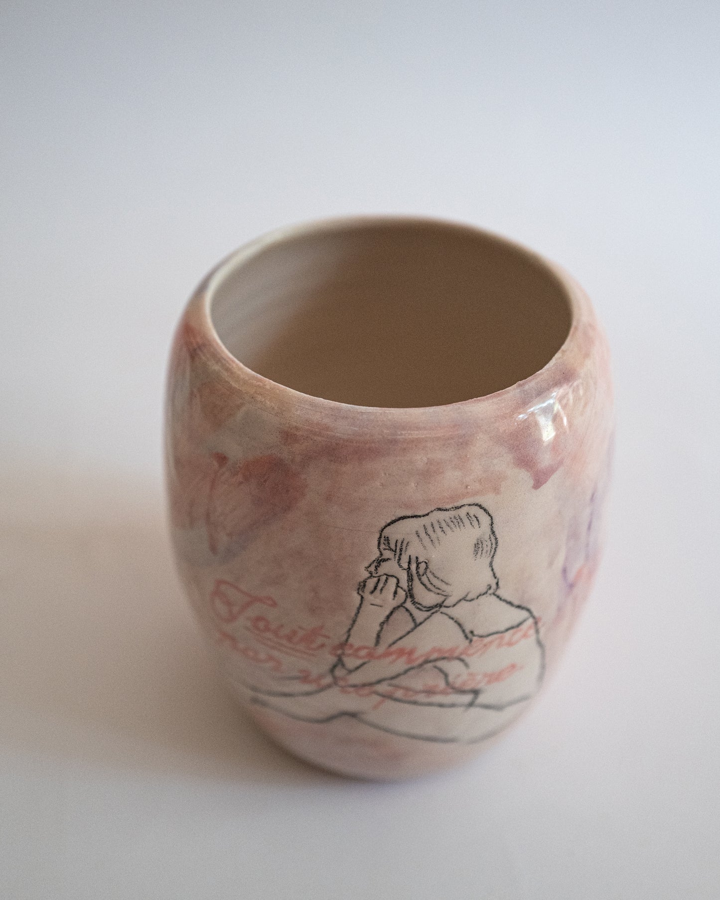 Vase "Tout commence par une prière".