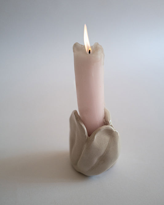Petit bougeoir tulipe.