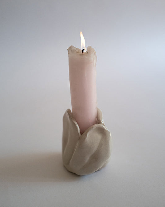 Petit bougeoir tulipe.