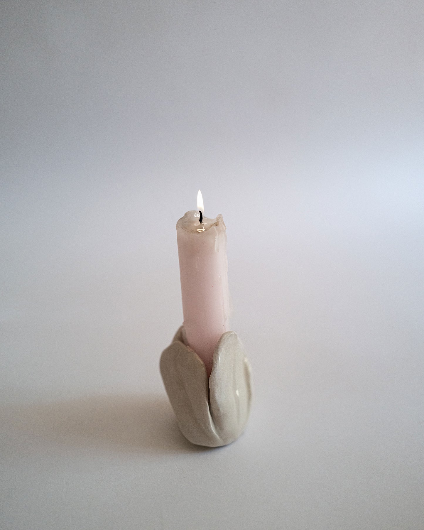 Petit bougeoir tulipe.