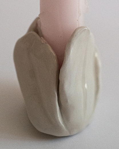 Petit bougeoir tulipe.