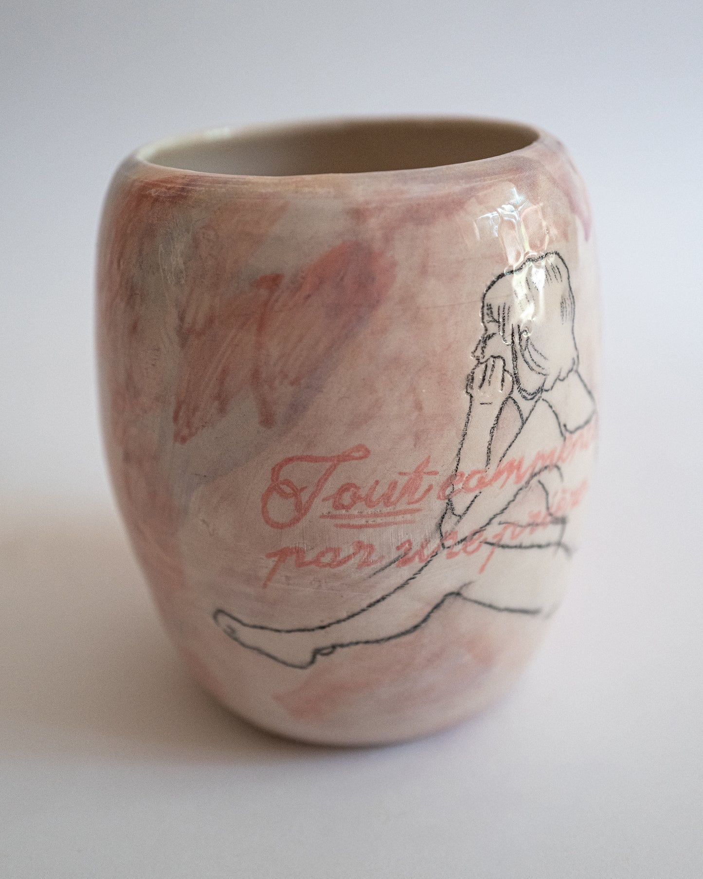 Vase "Tout commence par une prière".