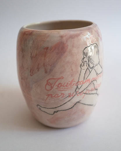 Vase "Tout commence par une prière".