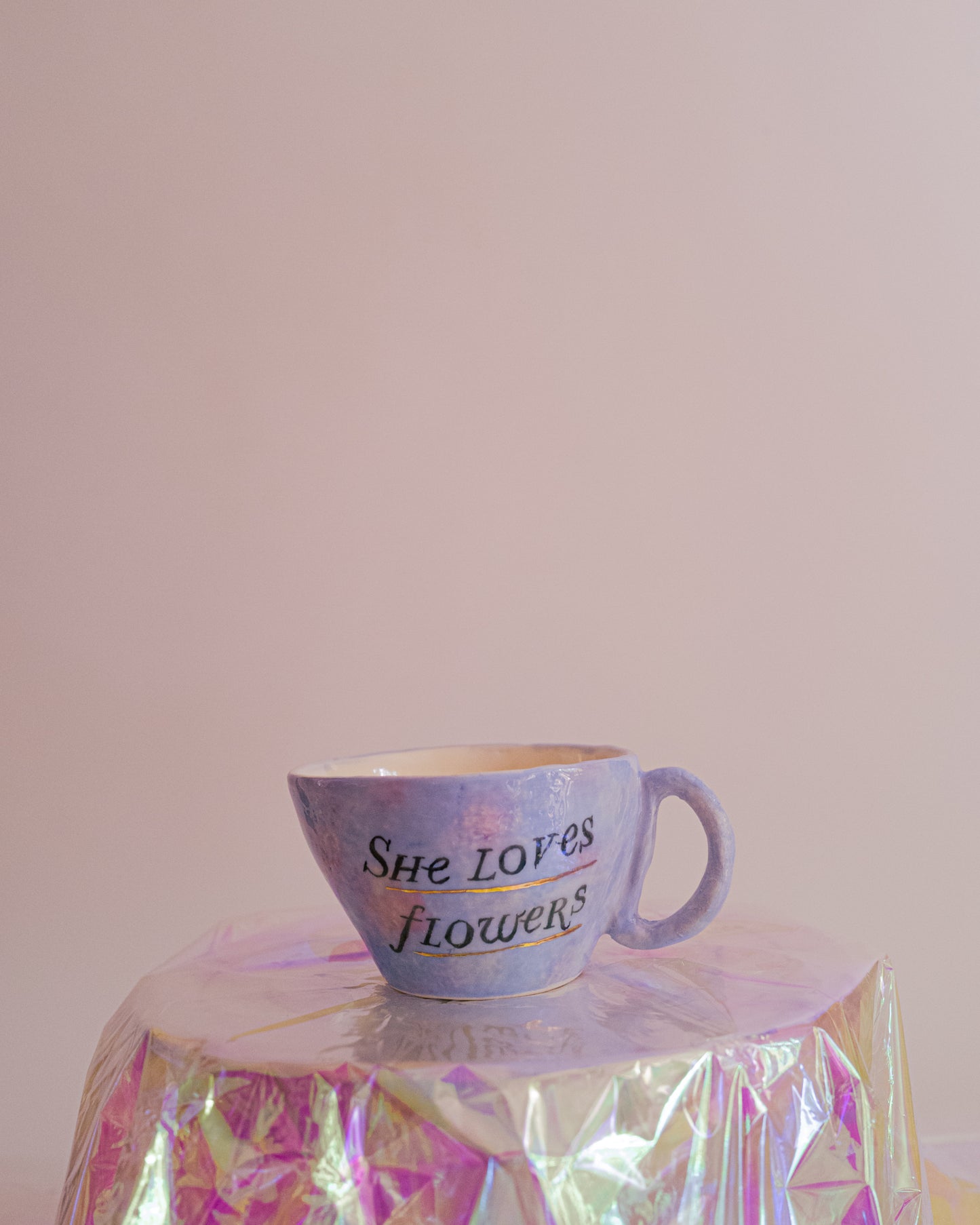 Tasse "she loves flowers".