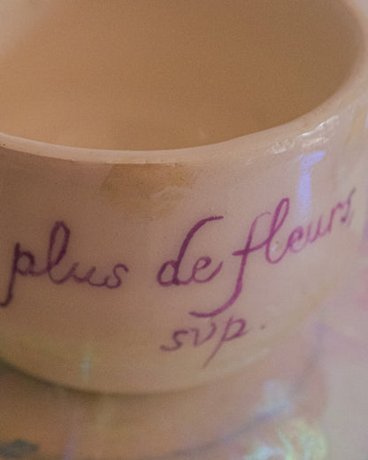 Tasse "plus de fleurs svp".